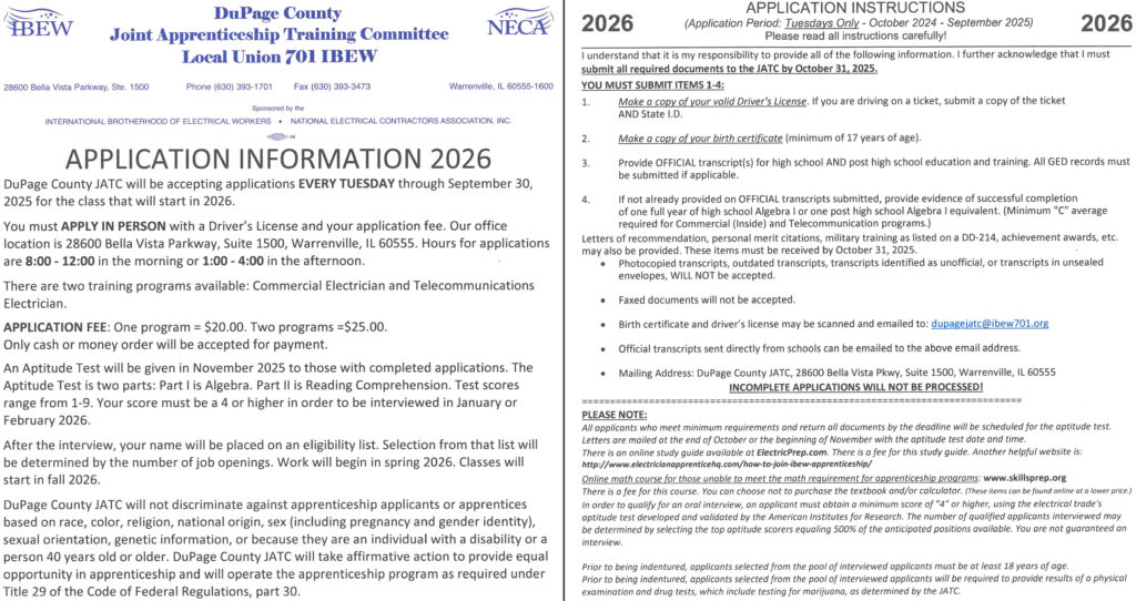 Apprenticeship Opportunity