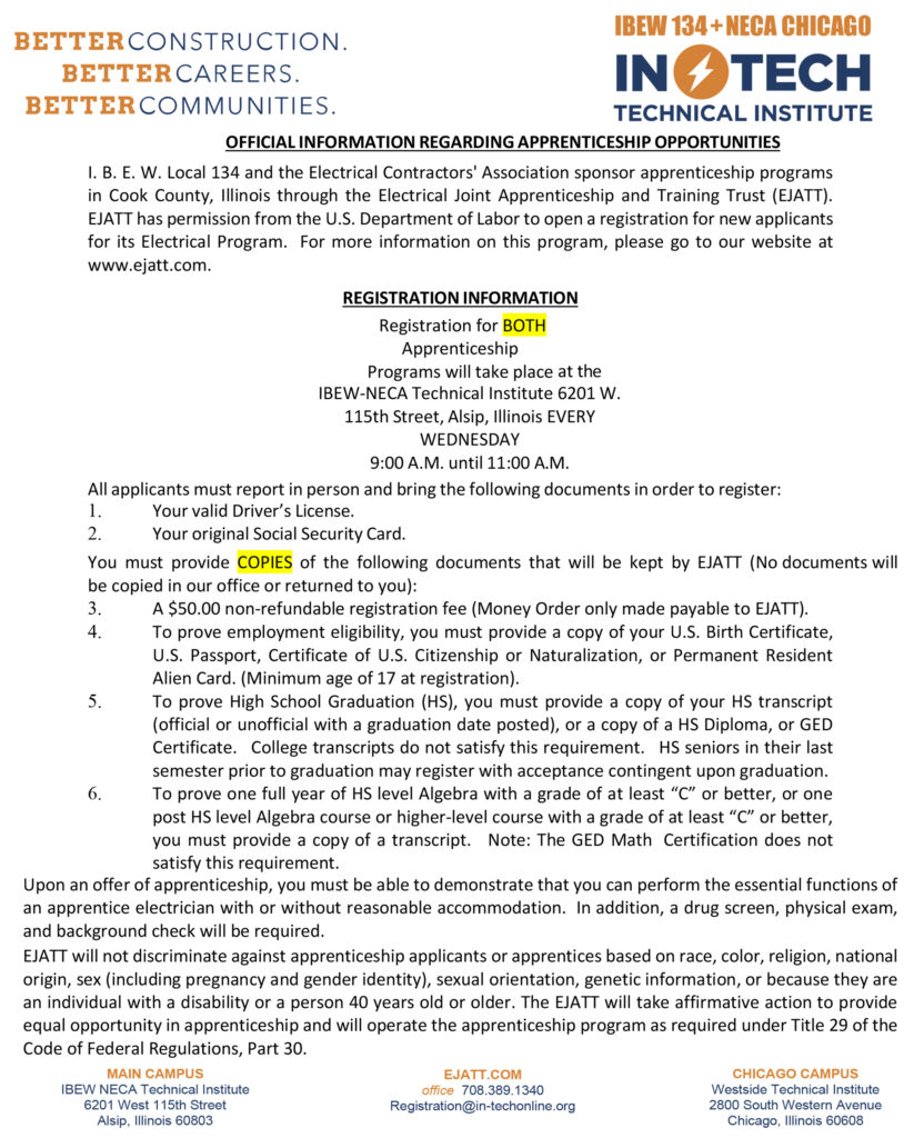 Apprenticeship Opportunity