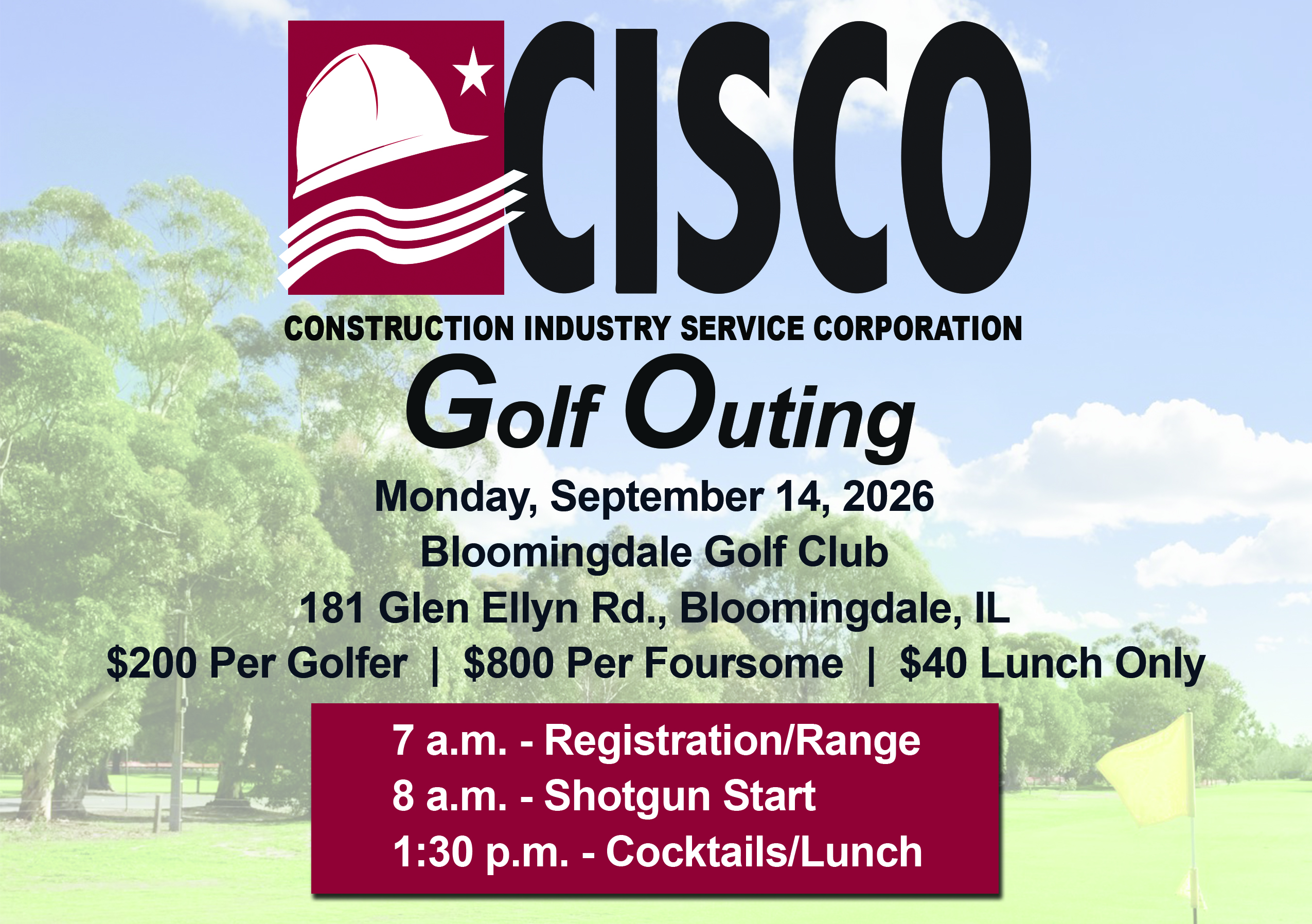 Registration Is Open For CISCO’s 2026 Annual Golf Outing