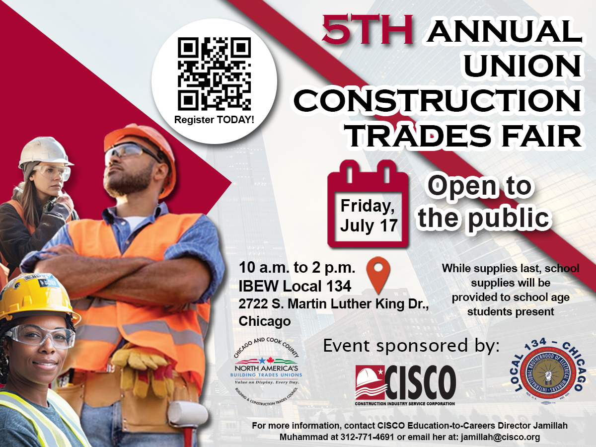 Register for CISCO’s 5th Annual Union Construction Trades Fair